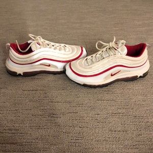 Red and white Nike Airmax